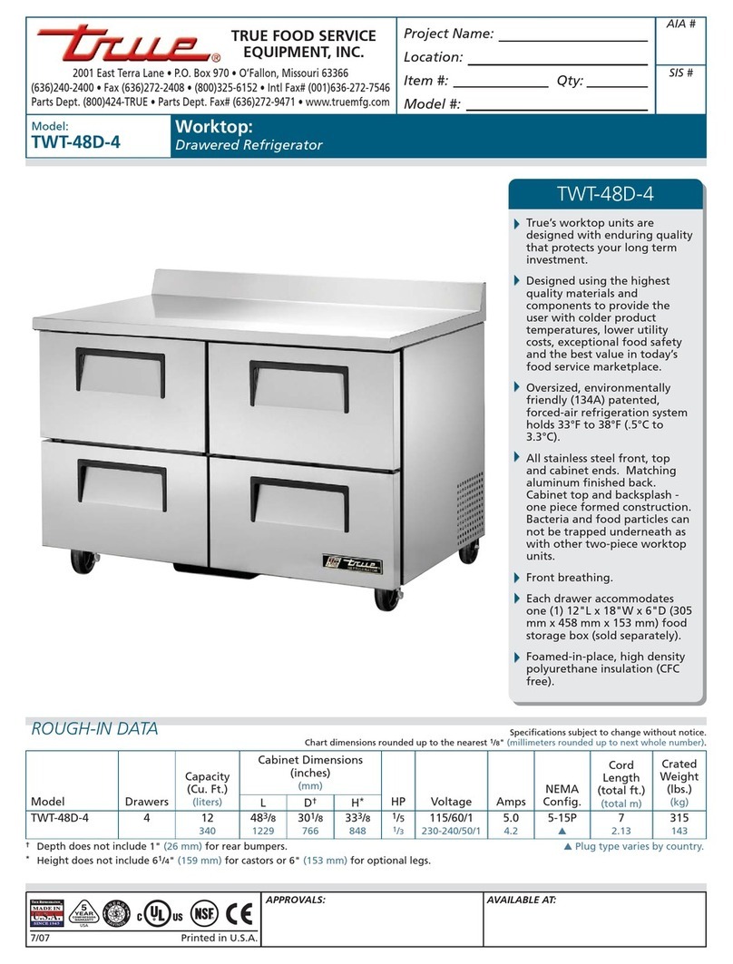 True TWT-48D-4 User manual