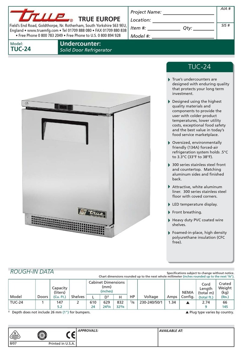 True TUC-24 User manual