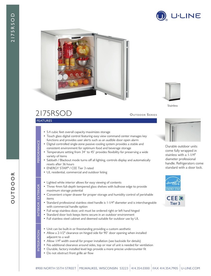 U-Line 2175RSOD User manual