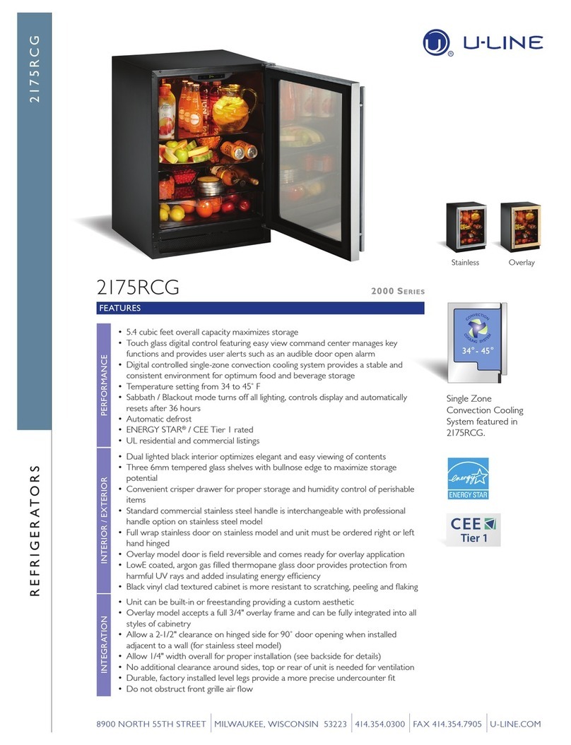 U-Line 2175RCG User manual