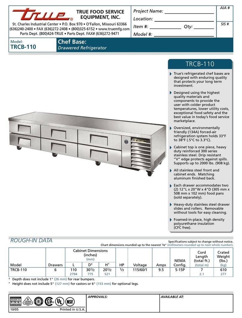 True TRCB-110 User manual