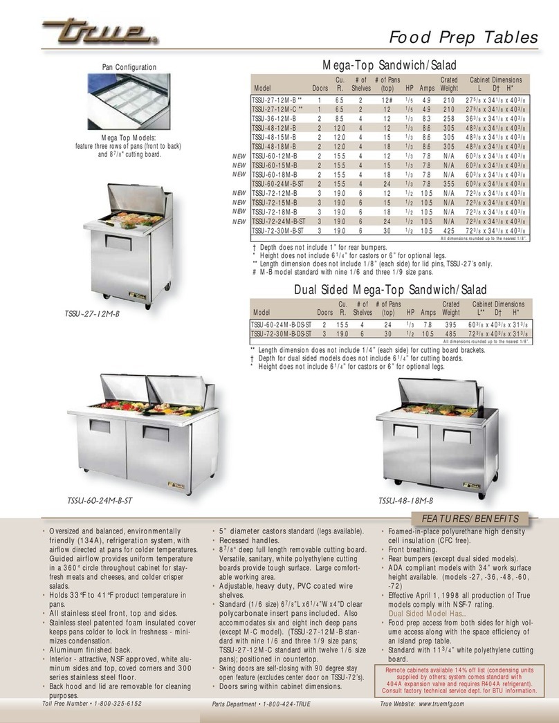 True TSSU-27-12M User manual True TSSU-27-12M User manual