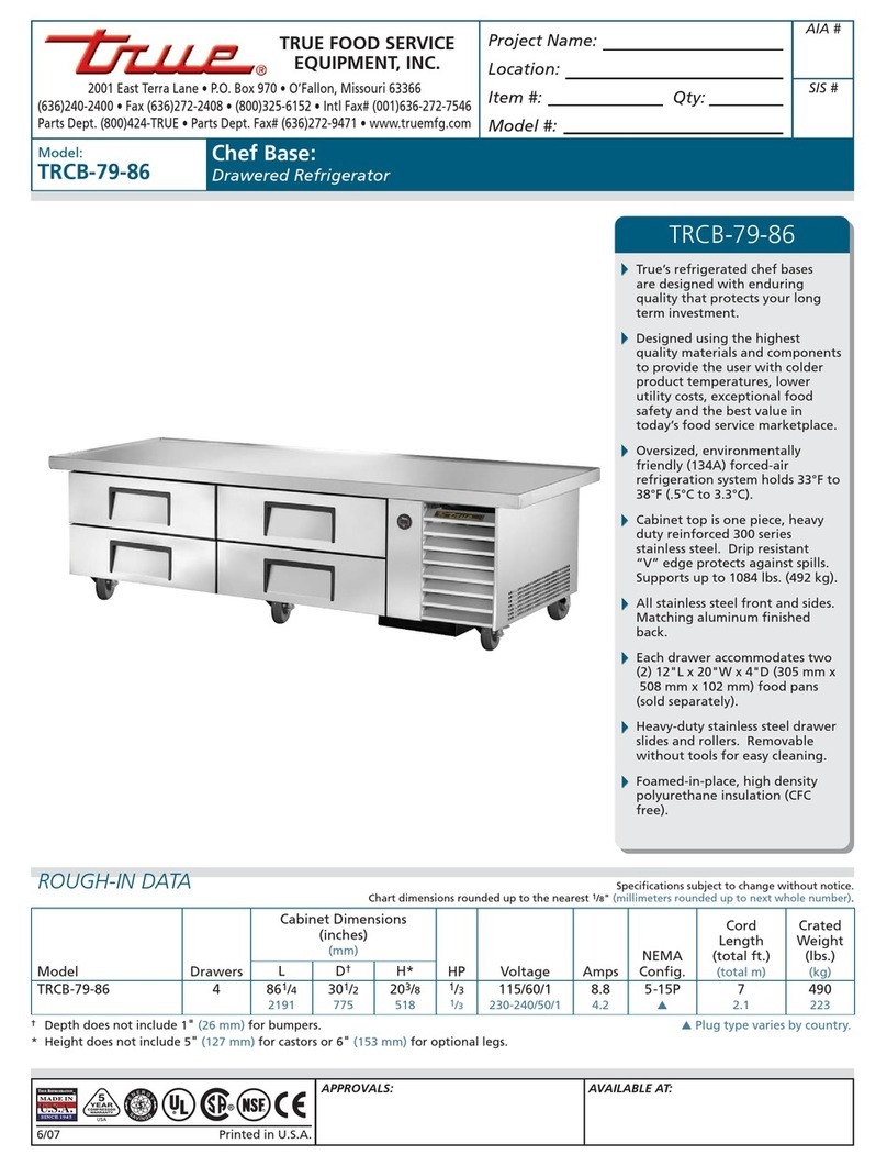 True TRCB-79-86 User manual