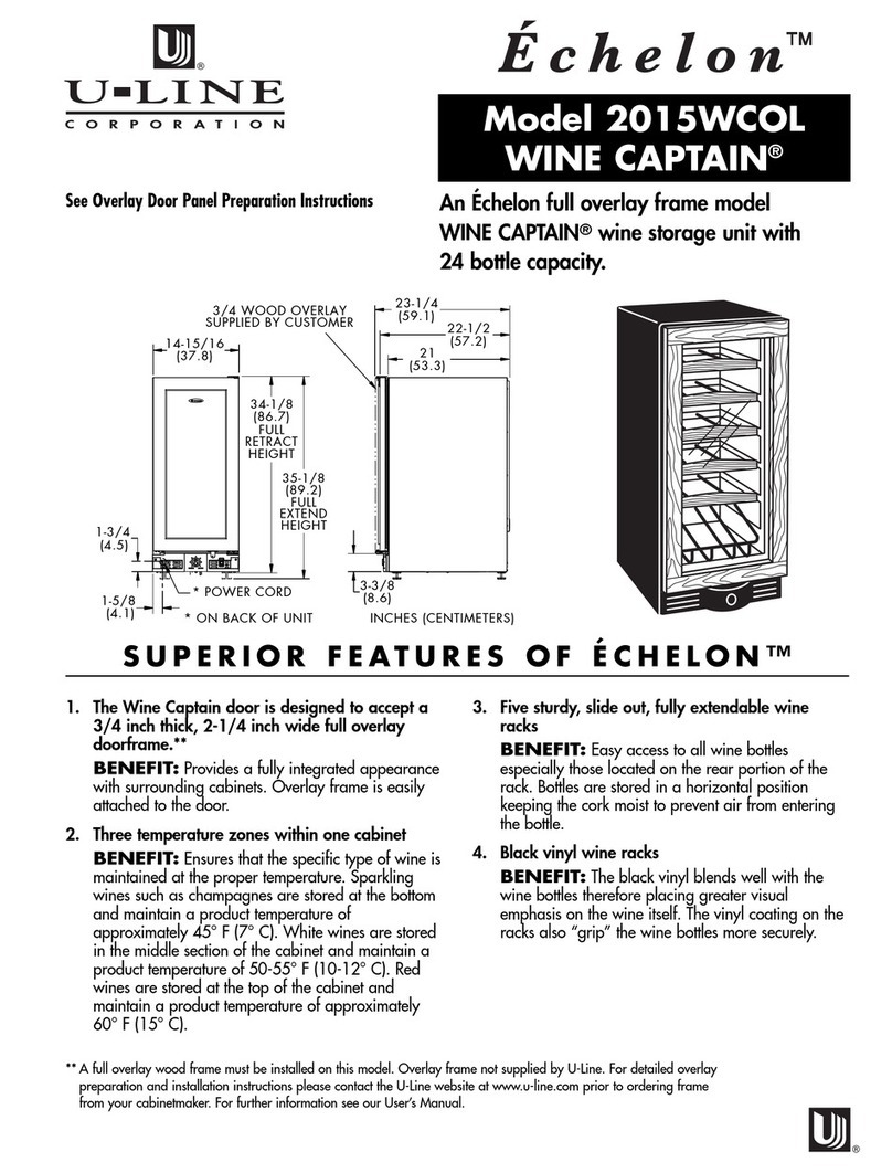 U-Line 2015WCOL Wine Captain Owner's manual