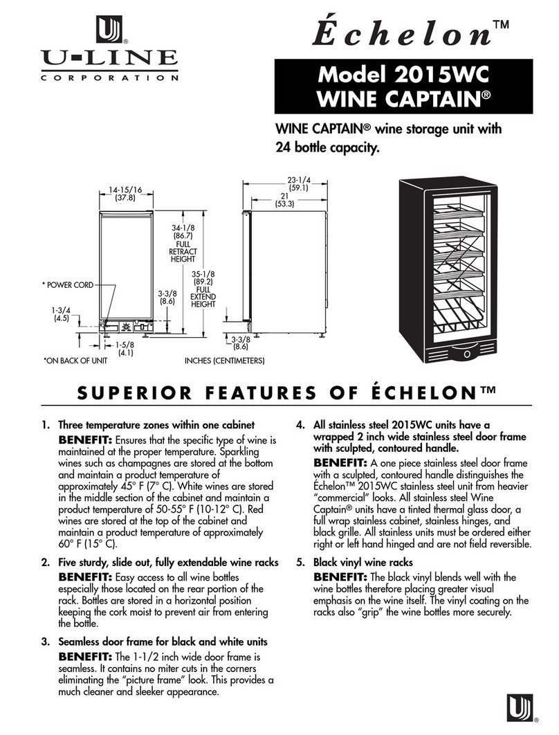 U-Line Echelon 2015WC Wine Captain Owner's manual