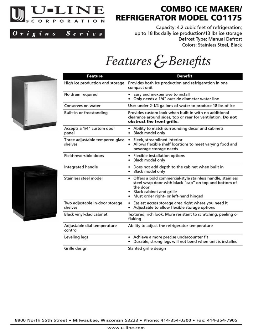 U-Line CO1175 User manual