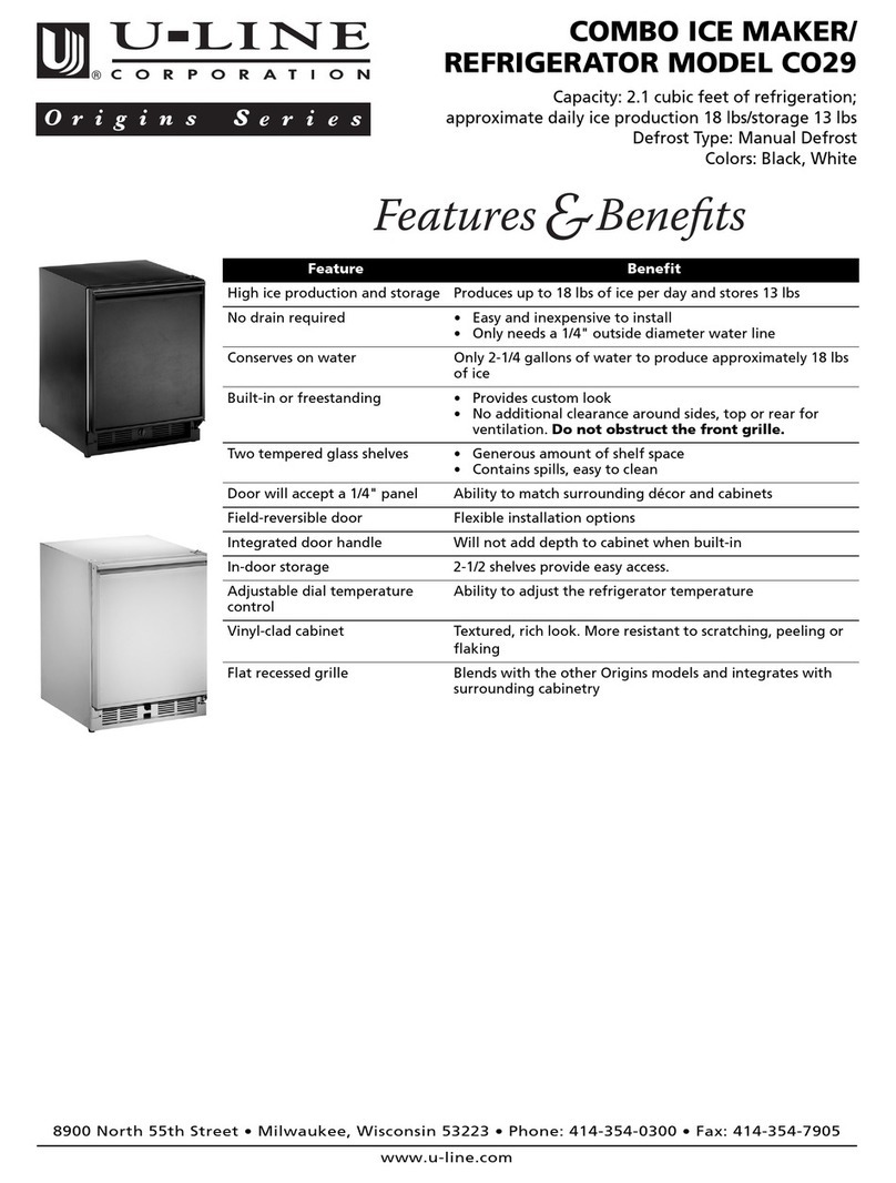 U-Line Combo CO29 User manual