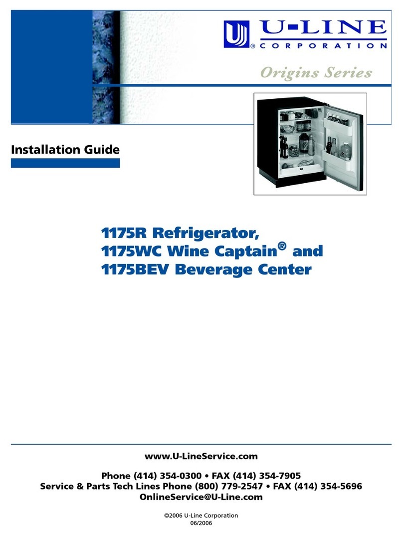 U-Line Origins 1175BEVS00 User manual