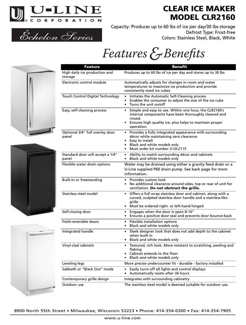 U-Line CLR2160 Owner's manual