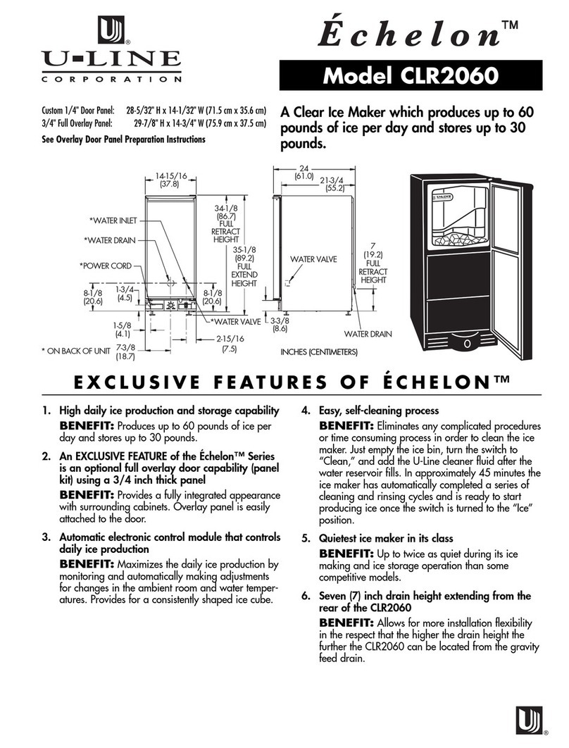 U-Line ECHELON CLR2060 Owner's manual