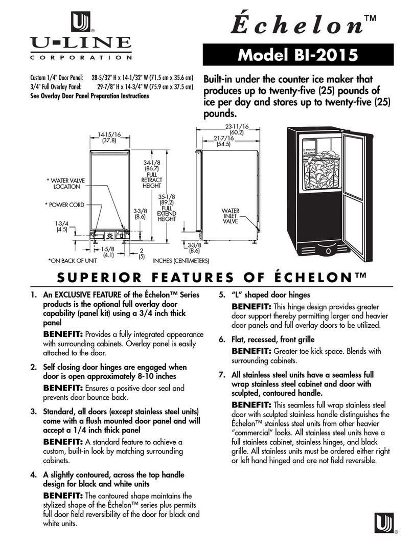 U-Line Echelon BI 2015 Specifications