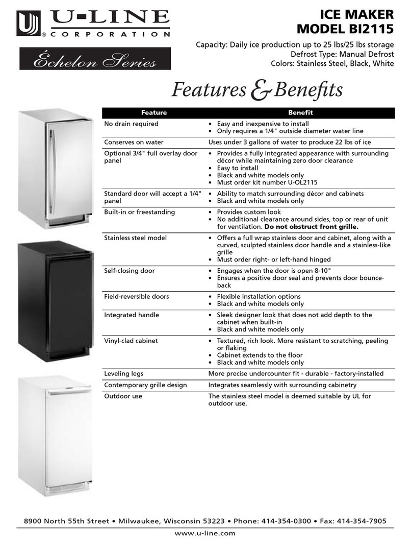 U-Line Echelon BI-2115 User manual