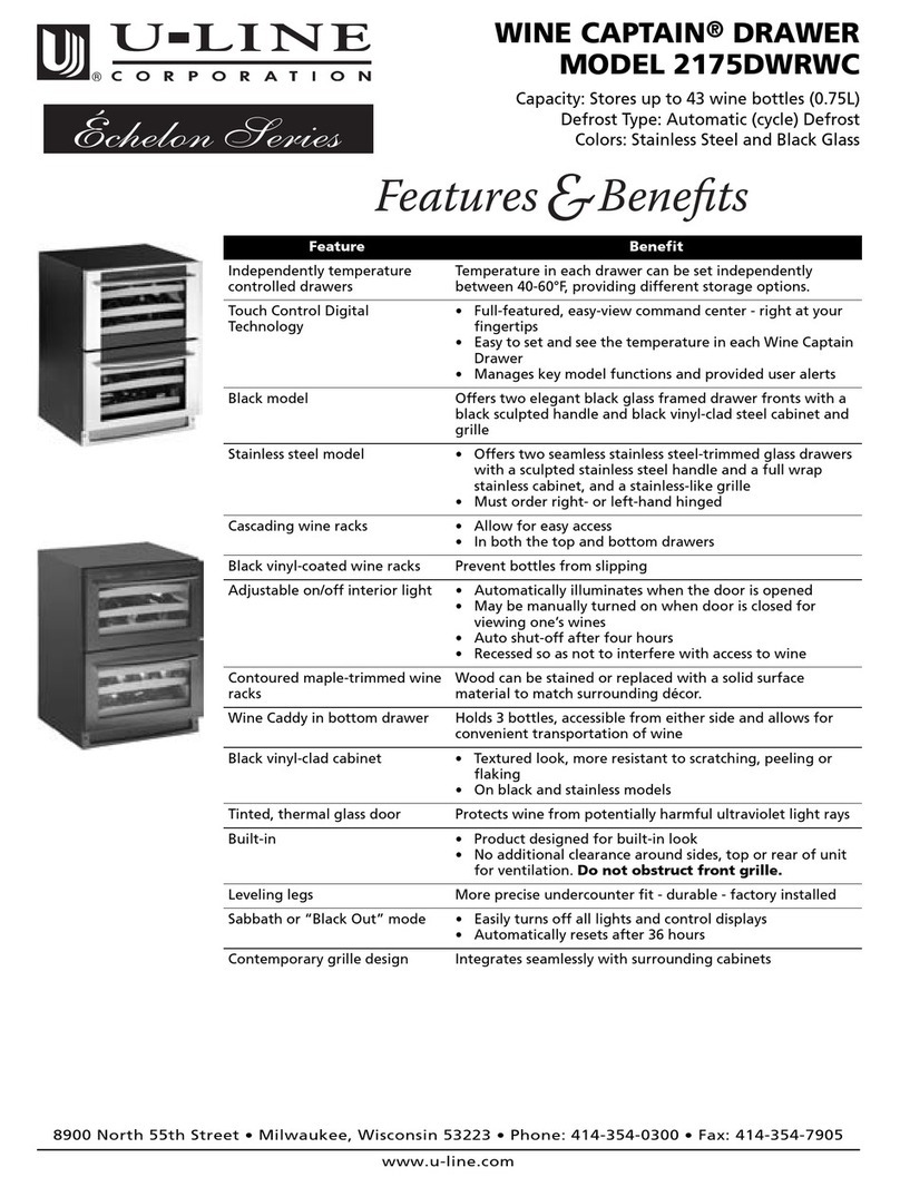 U-Line 2175DWRWC User manual