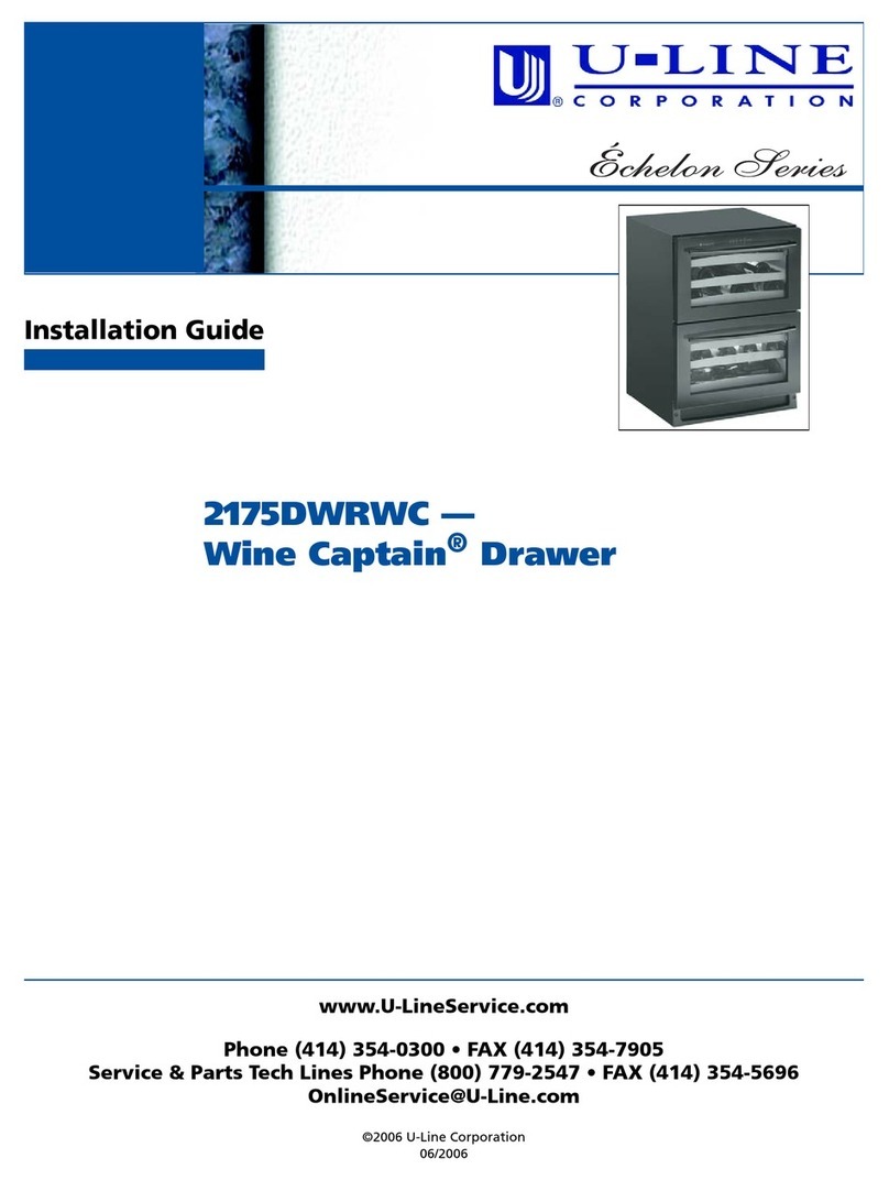 U-Line 2175DWRWC User manual