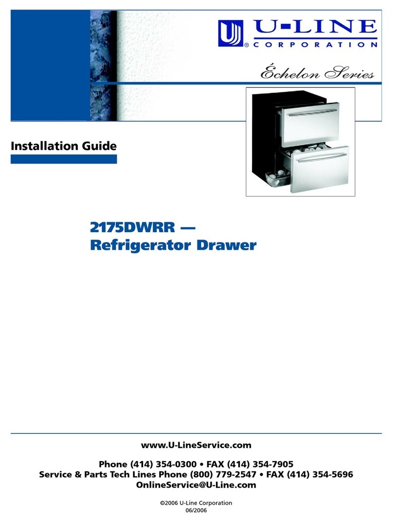 U-Line 2175DWRR User manual U-Line 2175DWRR User manual