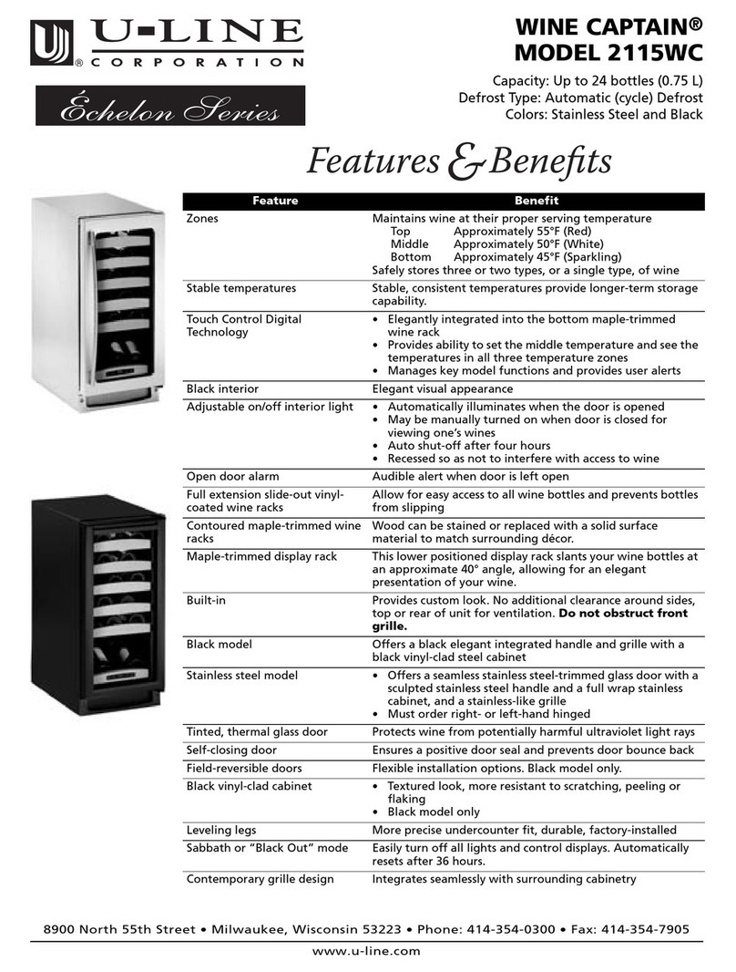 U-Line 2115WC User manual U-Line 2115WC User manual