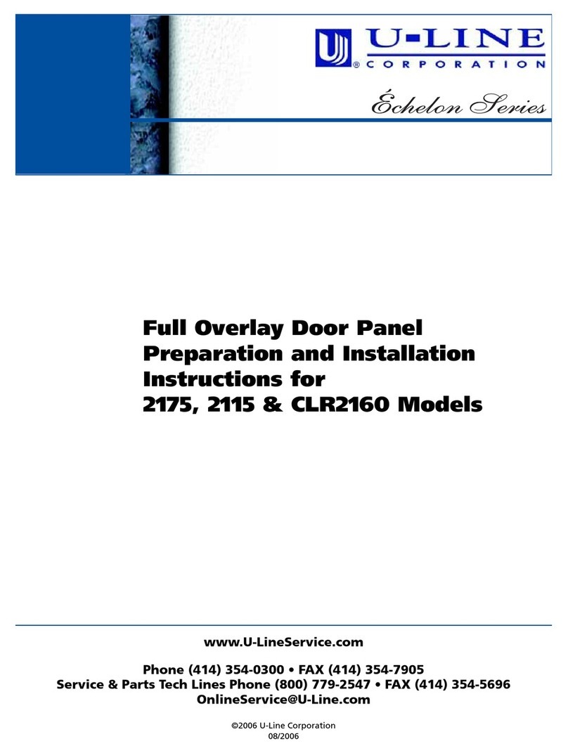 U-Line WINE CAPTAIN 2115R installation instructions