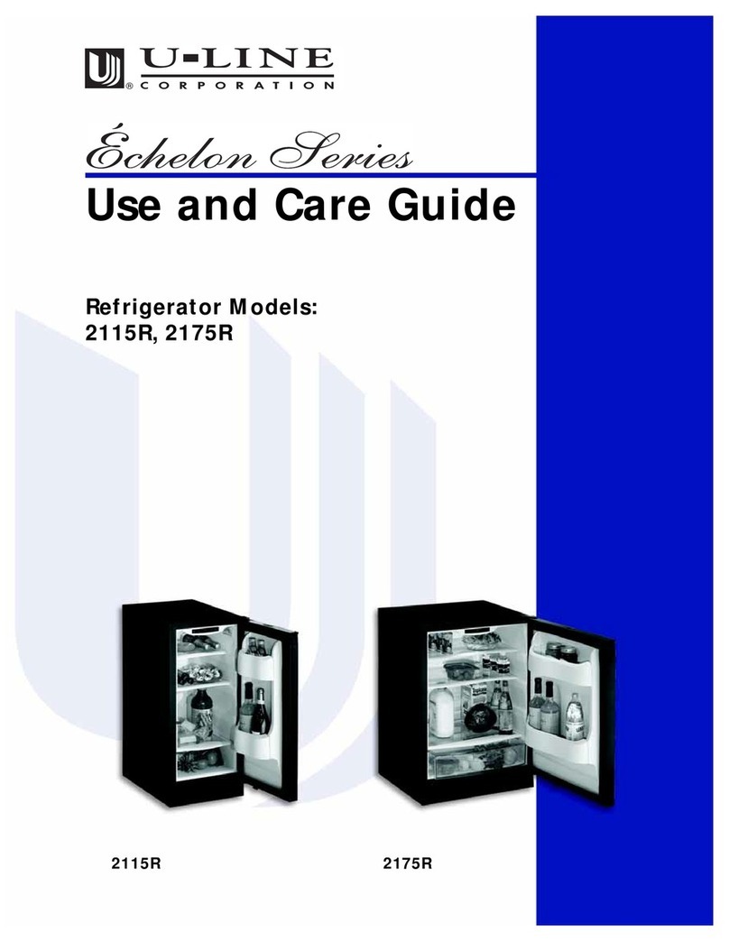 U-Line Echelon 2115RS00 User manual U-Line Echelon 2115RS00 User manual