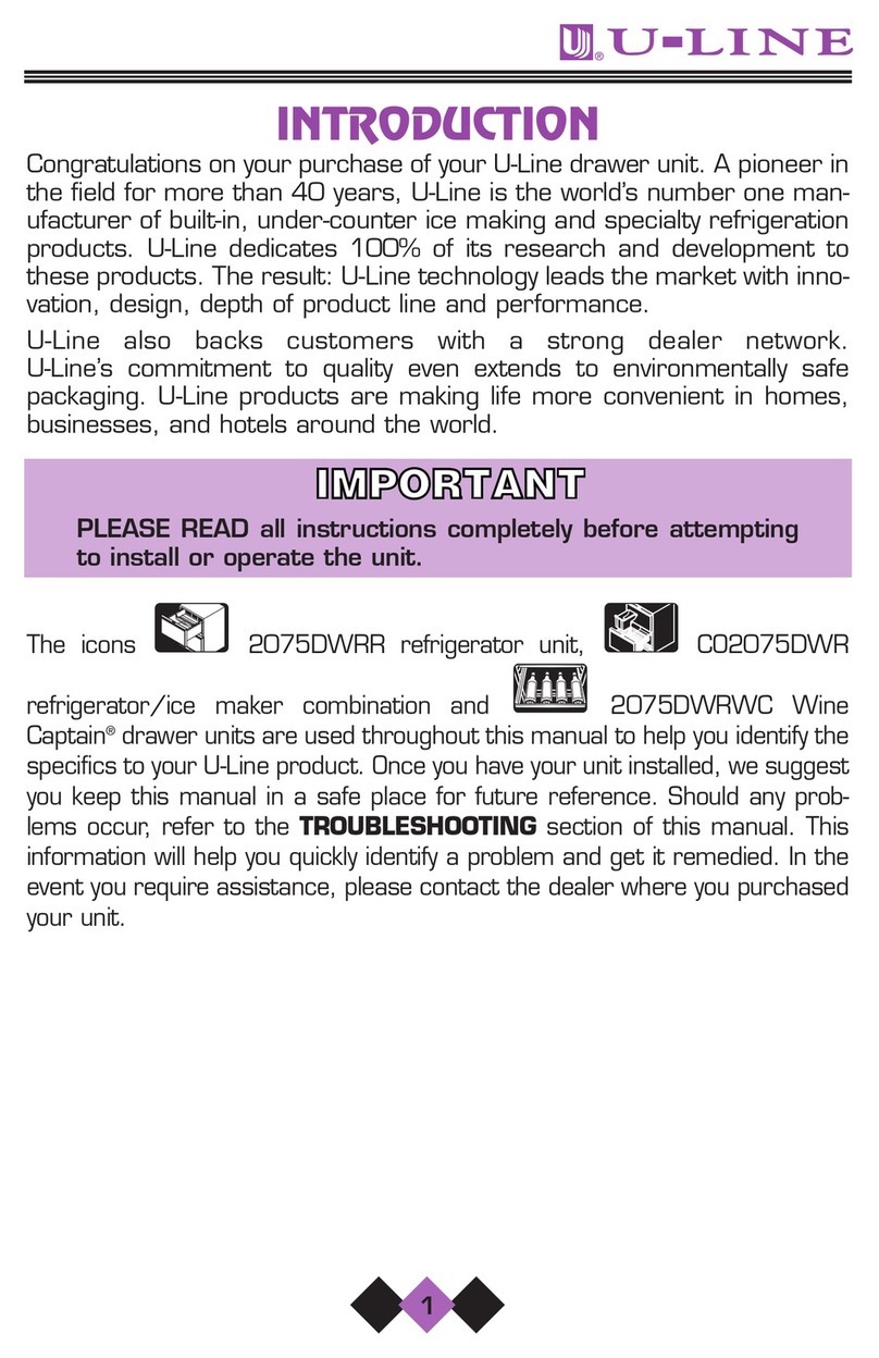 U-Line Echelon 2075DWRRSS user guide