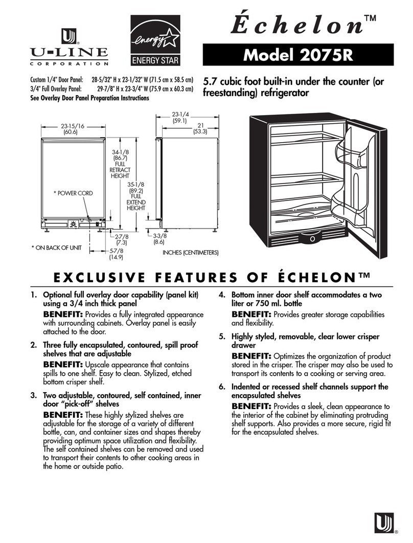 U-Line Echelon 2075R User manual