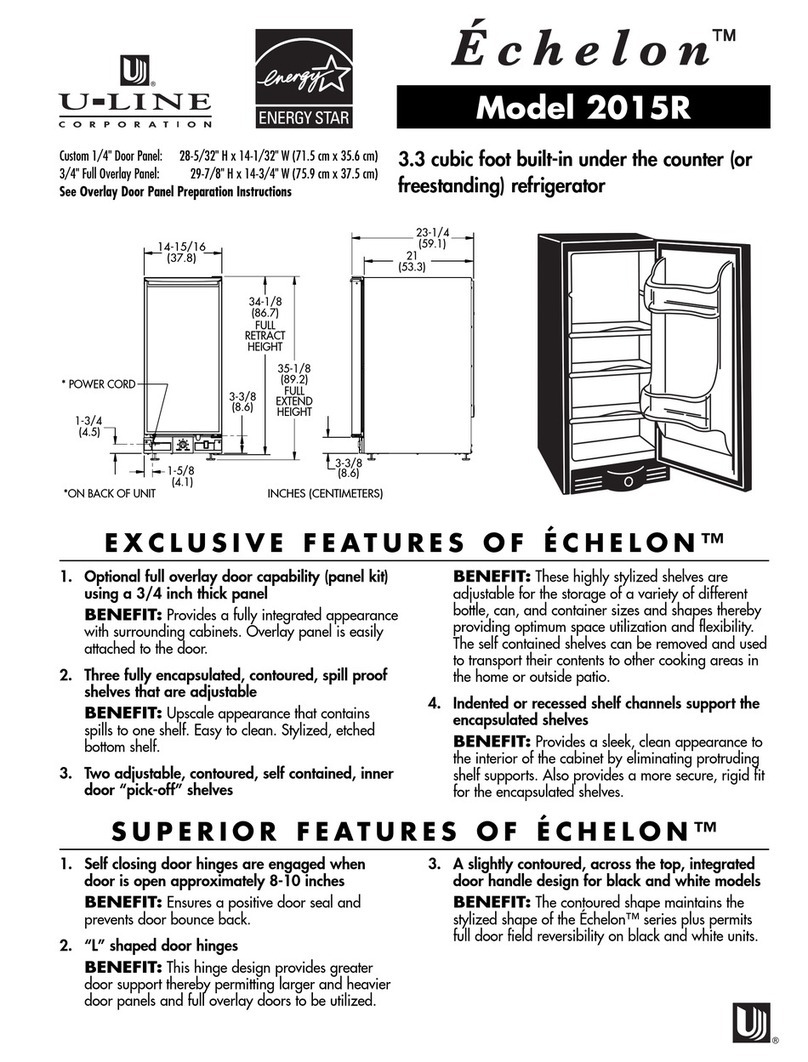 U-Line Echelon 2015R User manual U-Line Echelon 2015R User manual
