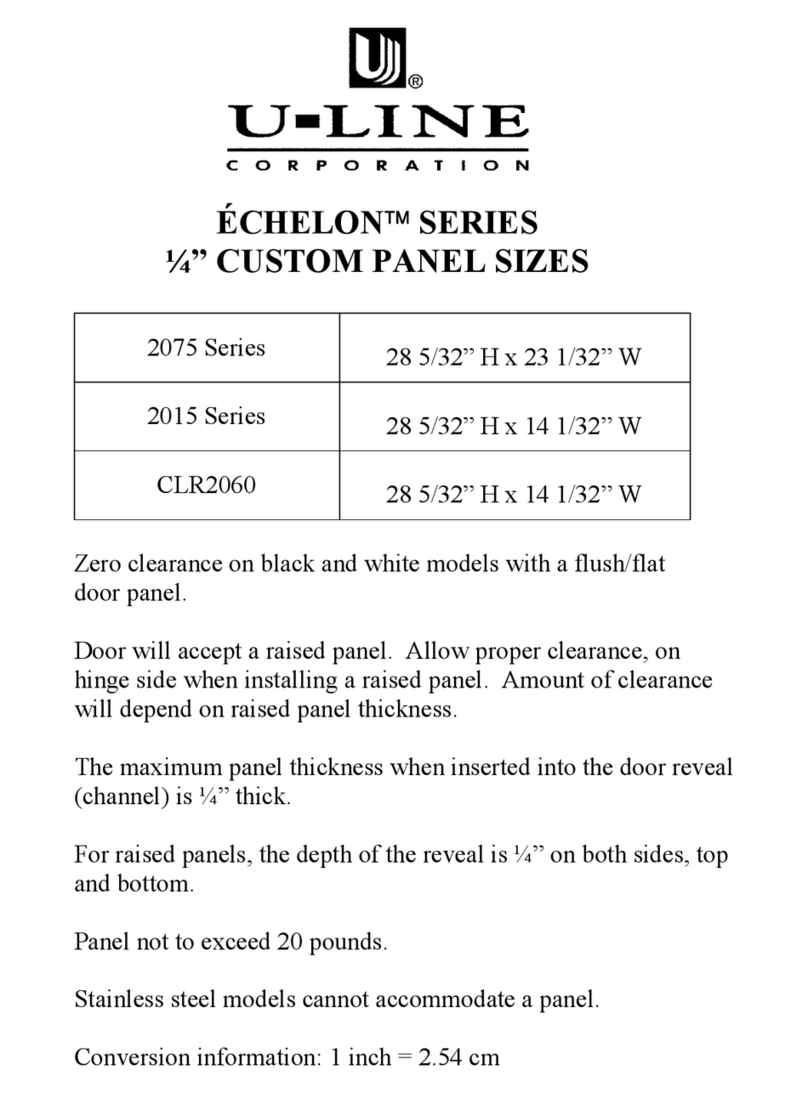 U-Line Echelon 2015R Manual