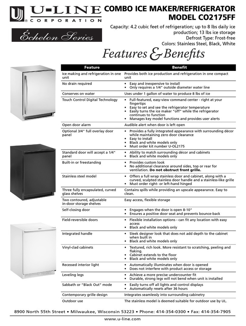 U-Line Echelon CO2175FF User manual U-Line Echelon CO2175FF User manual