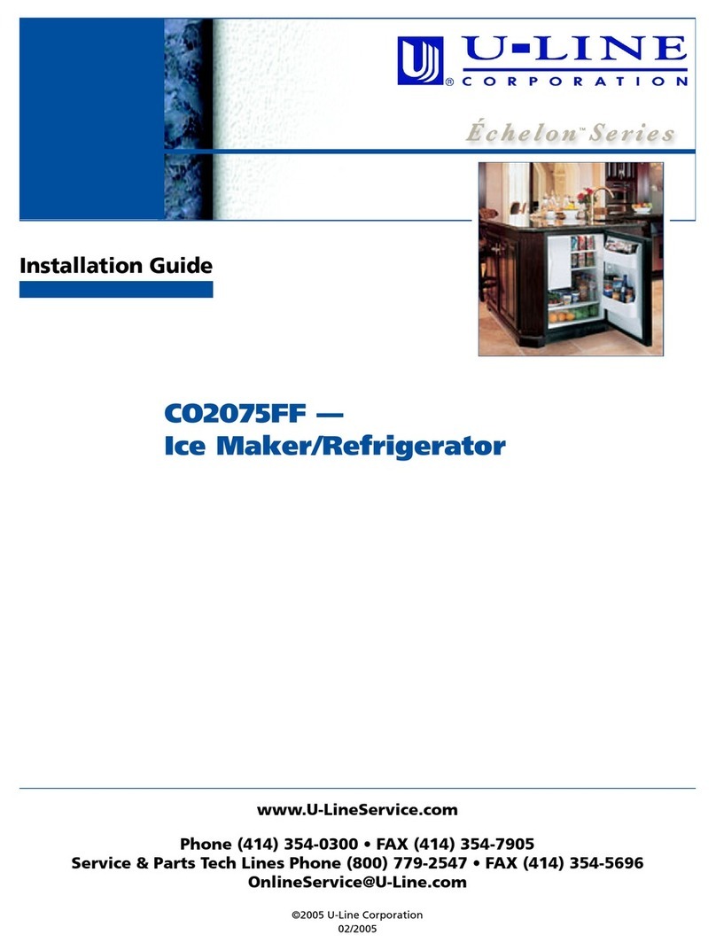 U-Line Echelon CO2075FF installation guide