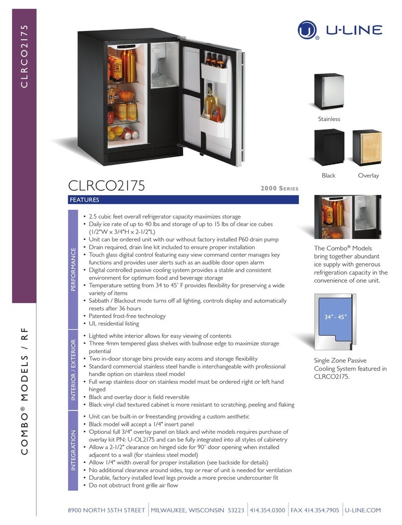 U-Line Echelon CLRCO2175S01 User manual