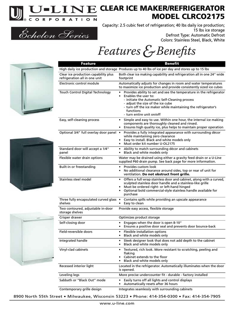 U-Line Echelon CLRCO2175B40 User manual