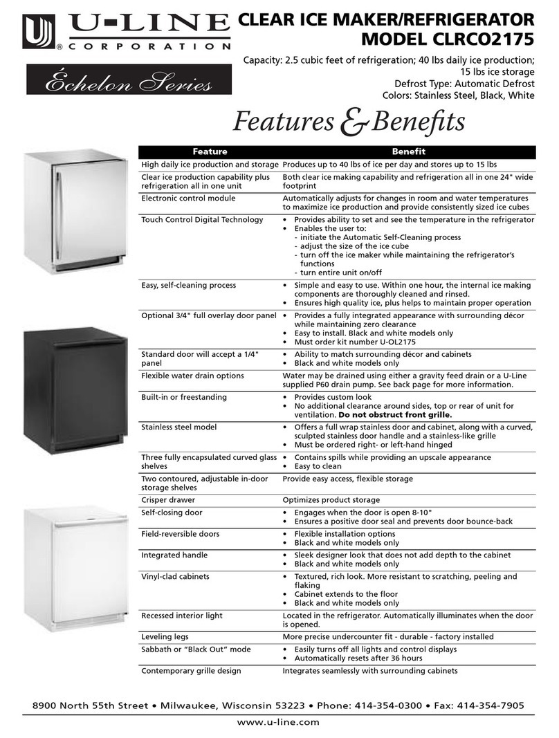 U-Line CLRCO2175 User manual