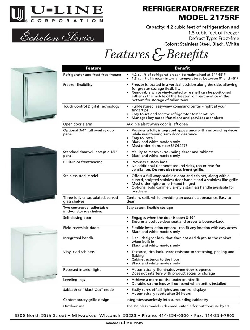 U-Line 2175RF User manual U-Line 2175RF User manual