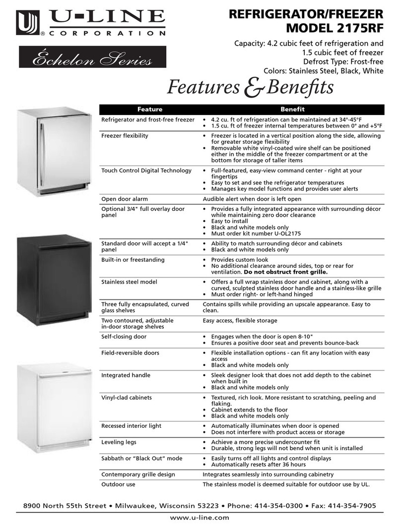 U-Line 2175RF User manual U-Line 2175RF User manual