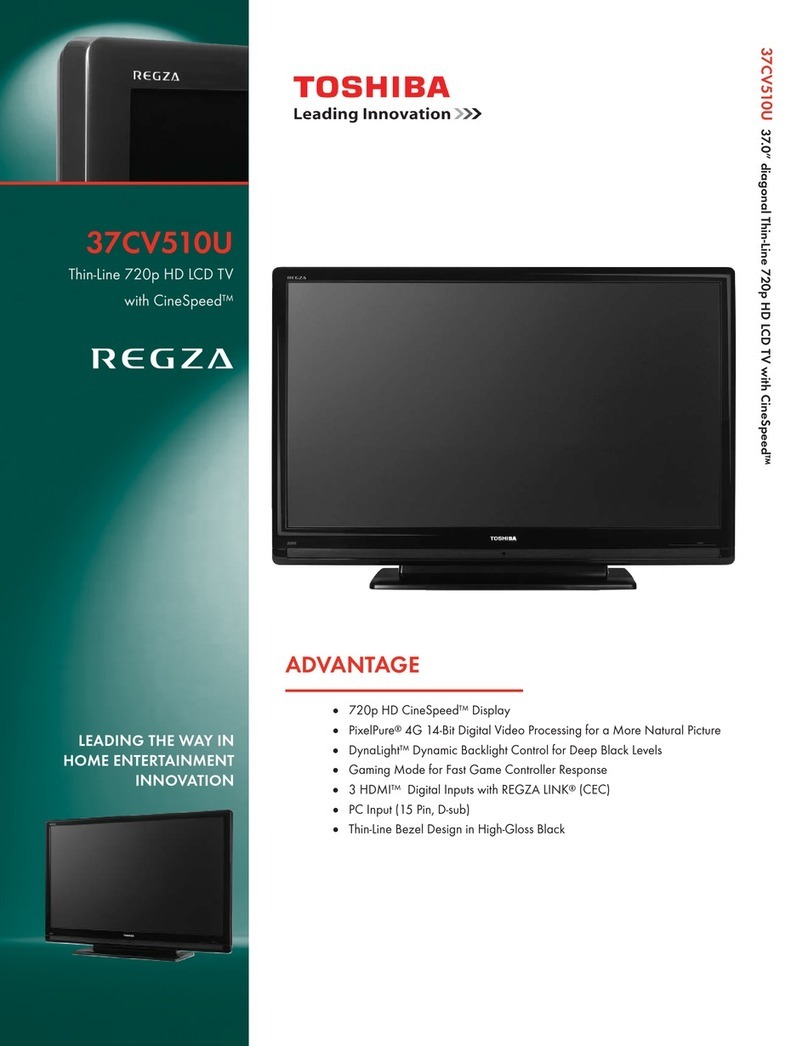 Toshiba 37CV510U - 37" LCD TV User manual