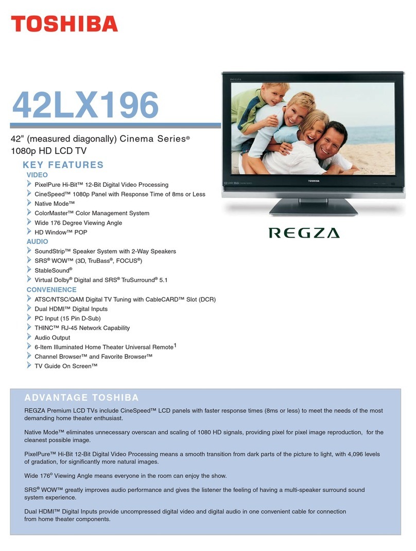 Toshiba Regza 42LX196 User manual