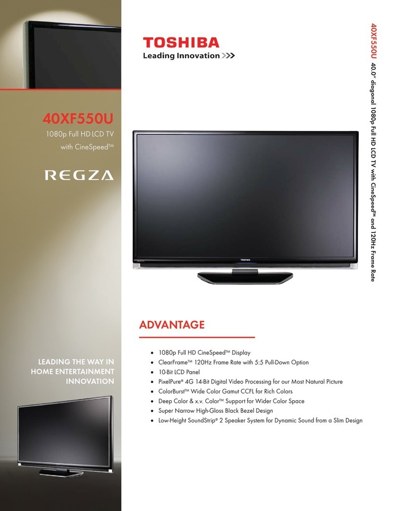 Toshiba Regza 40XF550U User manual Toshiba Regza 40XF550U User manual