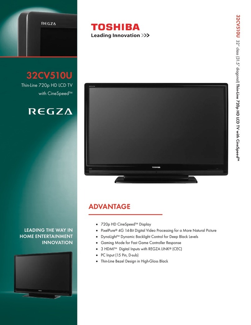 Toshiba 32CV510U - 31.5" LCD TV User manual Toshiba 32CV510U - 31.5" LCD TV User manual