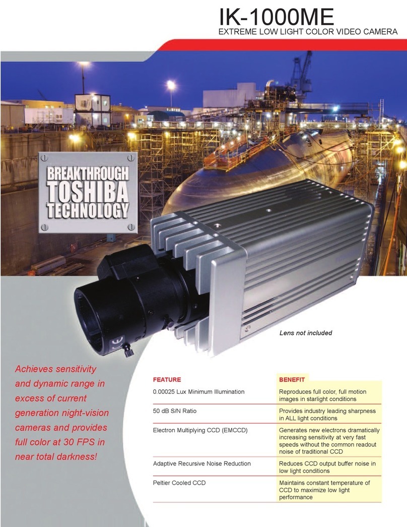 Toshiba IK-1000 - Starlight Color Video Camera CCTV User manual