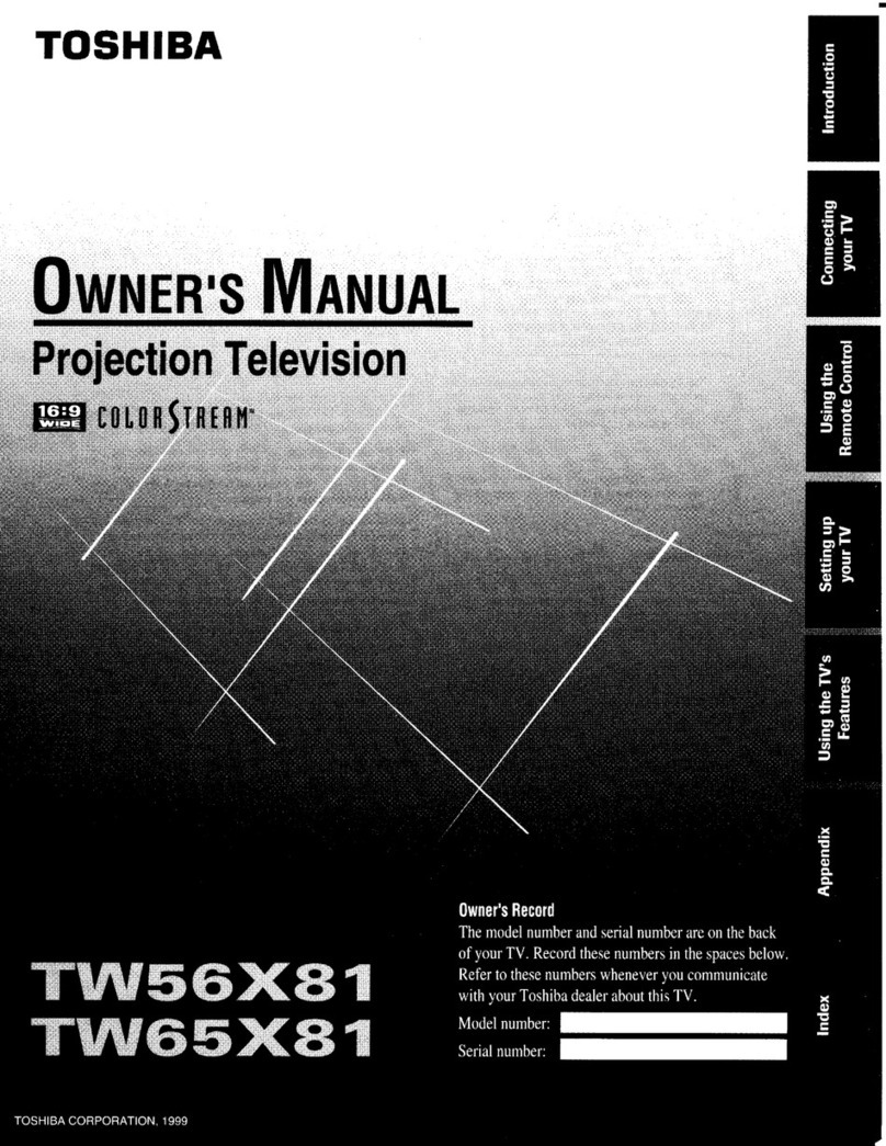 Toshiba TW56X81 owner's manual