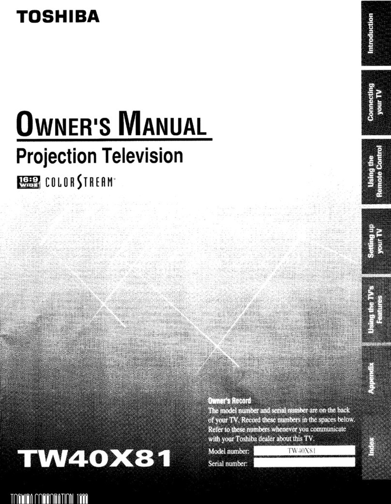 Toshiba TW40X81 owner's manual