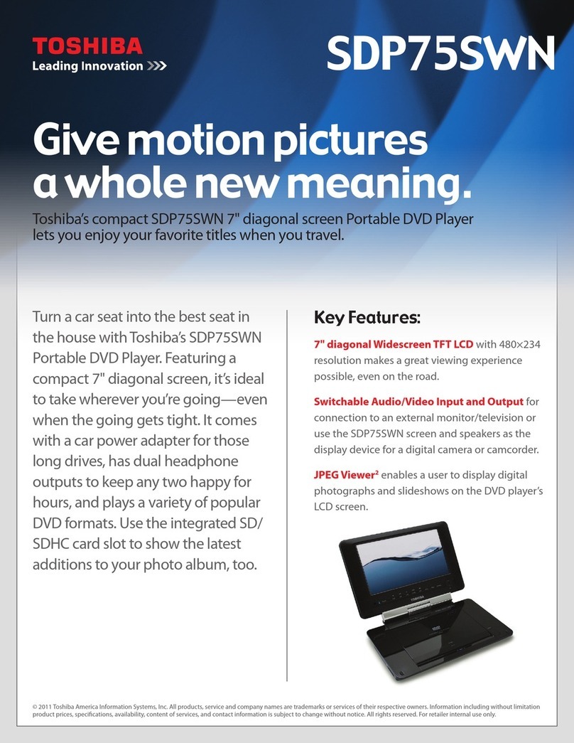 Toshiba SDP75SWN Specifications