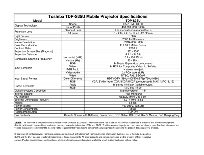 Toshiba TDP-S35U User manual