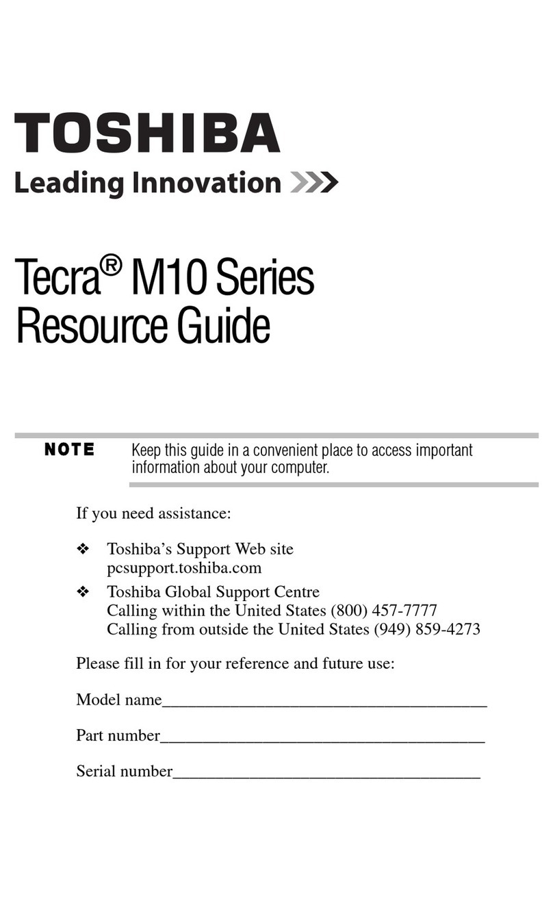 Toshiba Tecra M10-S1001 Resource Guide