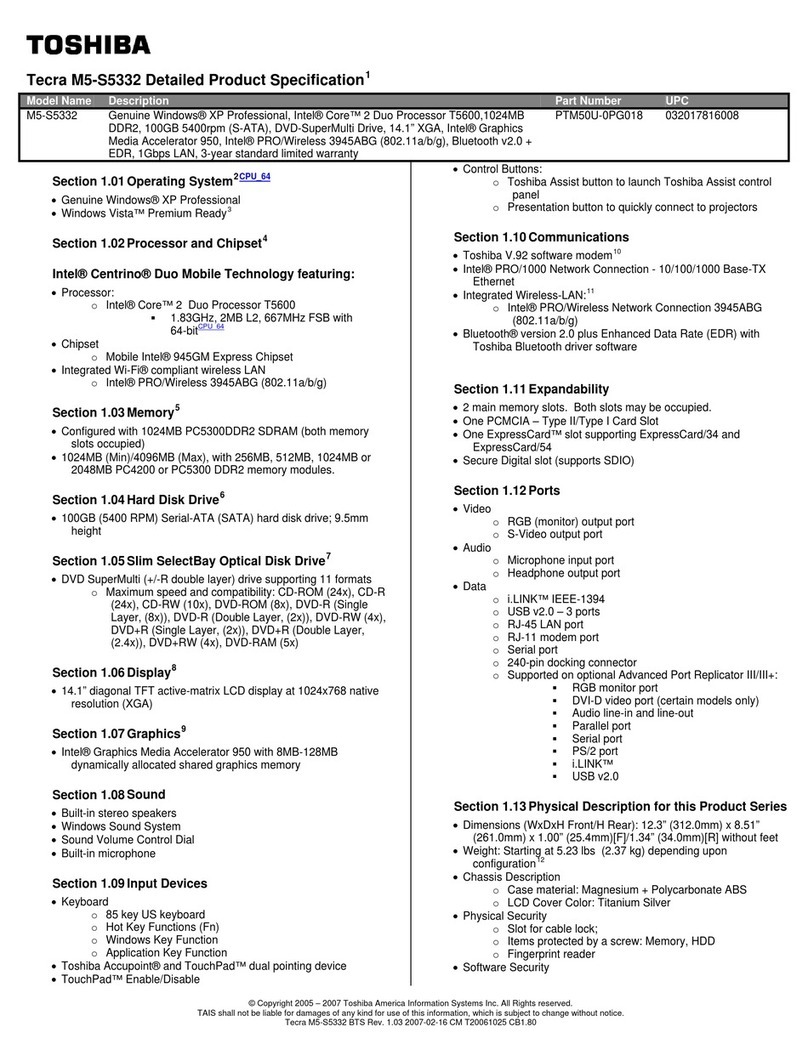 Toshiba M5-S5332 User manual