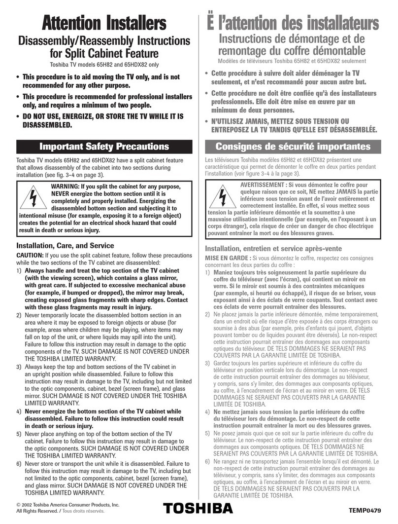 Toshiba 65H82 supplementary guide