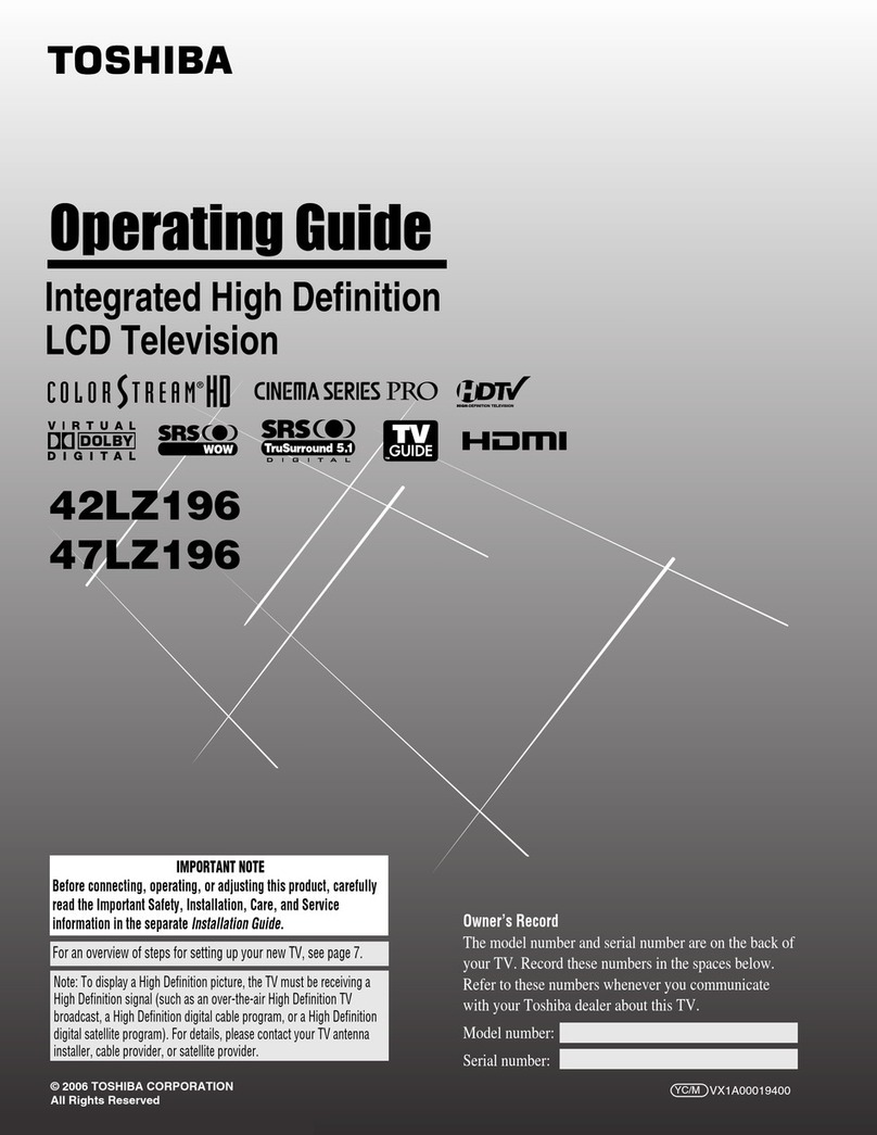 Toshiba Regza 42LZ196 operating guide