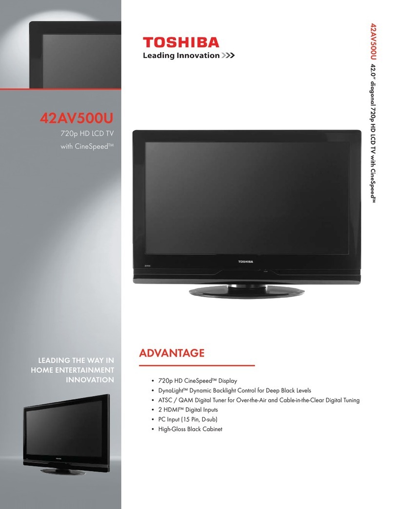 Toshiba 42AV500U Specifications
