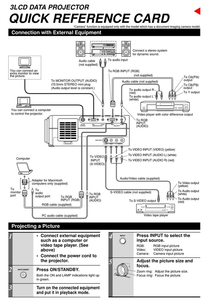Toshiba TLP680U - SXGA LCD Projector Reference guide Toshiba TLP680U - SXGA LCD Projector Reference guide