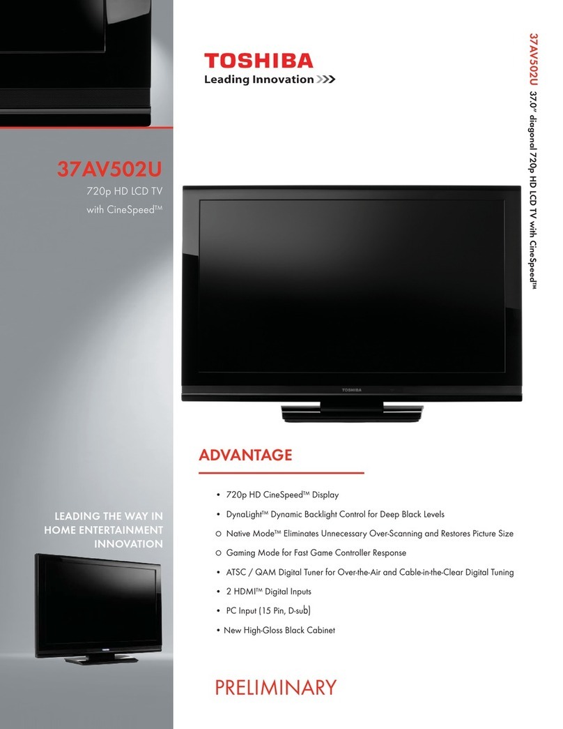 Toshiba 37AV502U - 37" LCD TV User manual