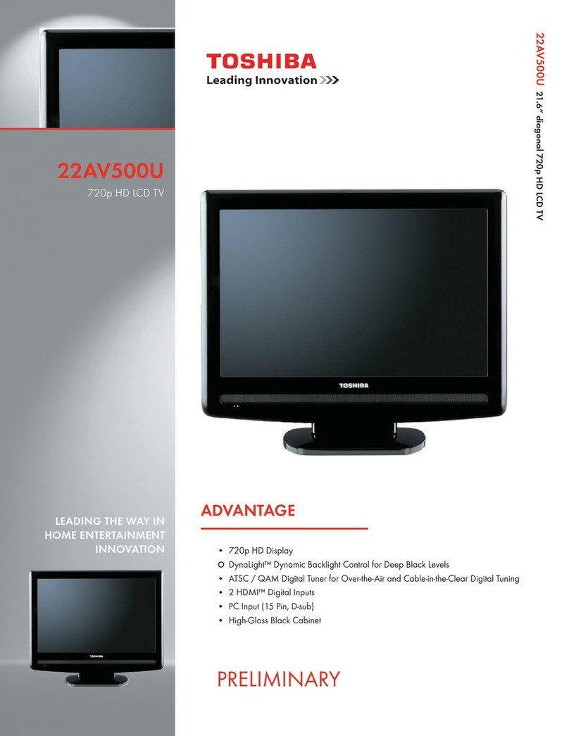 Toshiba 22AV500U - 22" LCD TV User manual
